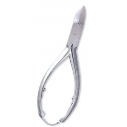 Nail Cutter, Double Spring W/Lock. Mirror Finish.